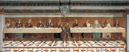 "The Last Supper" by Domenico and Davide Ghirlandaio