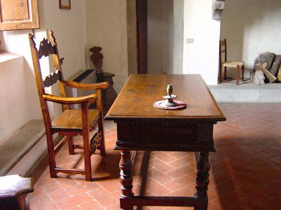 Machiavelli's desk in his study at his Albergaccio