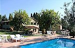 Country vacation apartments with pool near Montefioralle in Tuscany