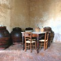 antique terracotta olive oil jars