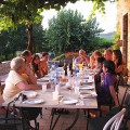 Dining outdoors in Chianti